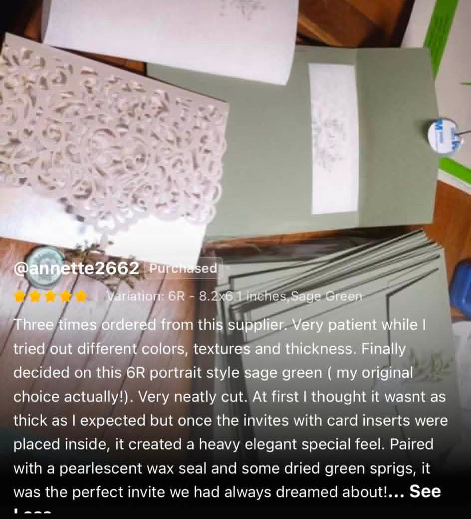 Customer review screenshot